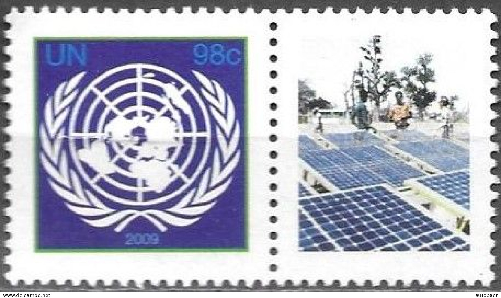 United Nations UNO UN Vereinte Nationen New York 2009 Greetings Summit On Climate Change Mi.No.1161C Label MNH ** Neuf - Neufs