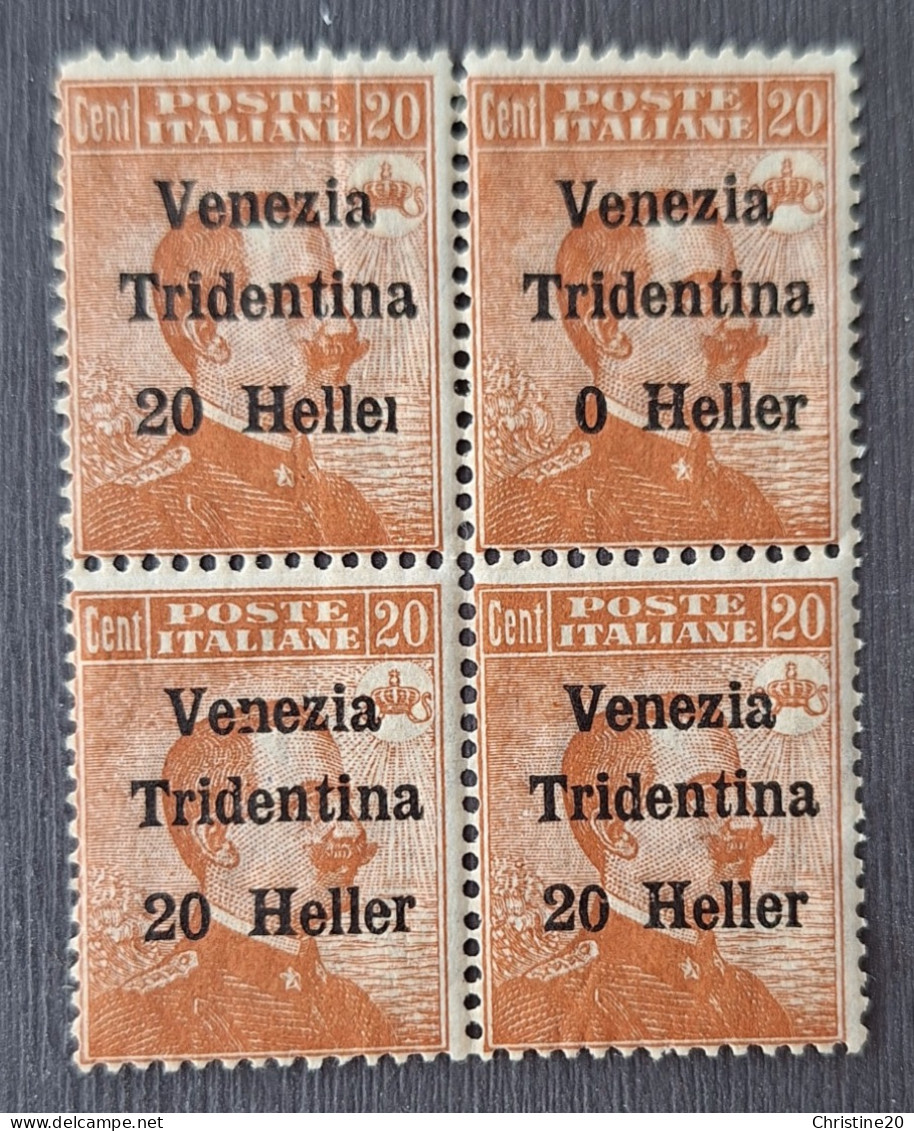 Italie Trentin 1918 N°30 En Bloc De 4 **TB - Trento