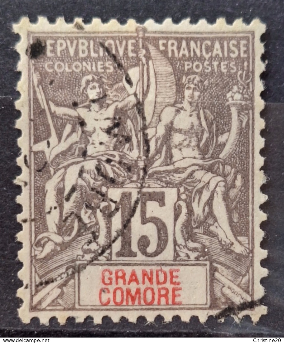 Grande Comore 1900/07 N°15 Ob TB Cote 15€ - Usados