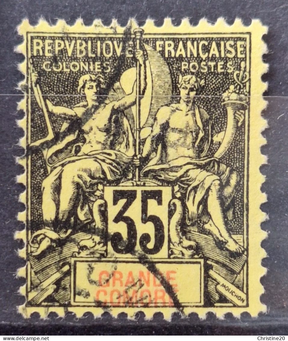 Grande Comore 1900/07 N°17 Ob TB Cote 30€ - Used Stamps