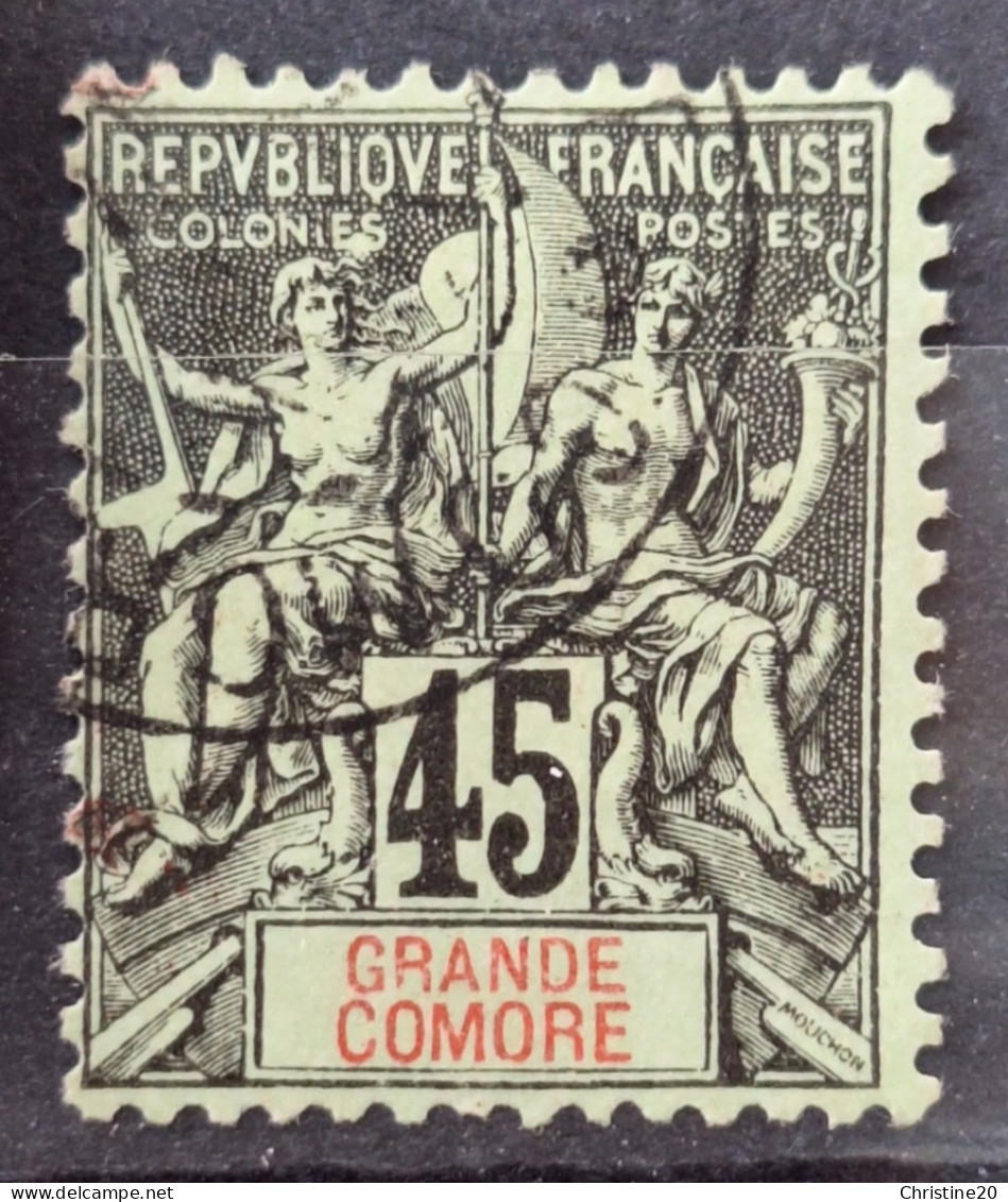 Grande Comore 1900/07 N°18 Ob TB Cote 100€ - Usati