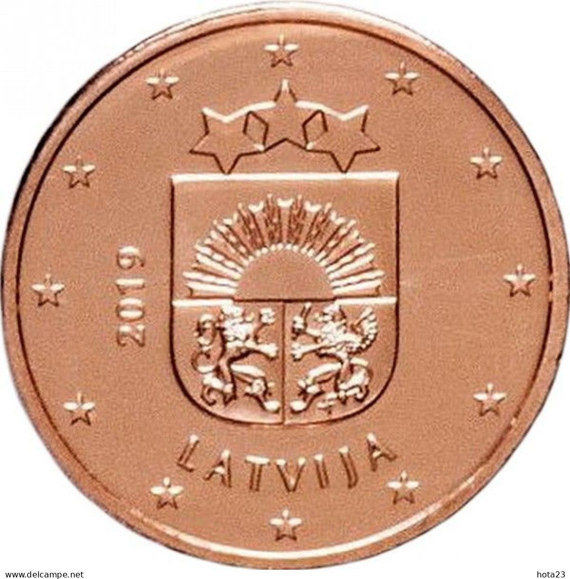 Latvia , Lettland, Lettonia  2019 5 Euro Cent Coin  UNC From Roll - Lettonie