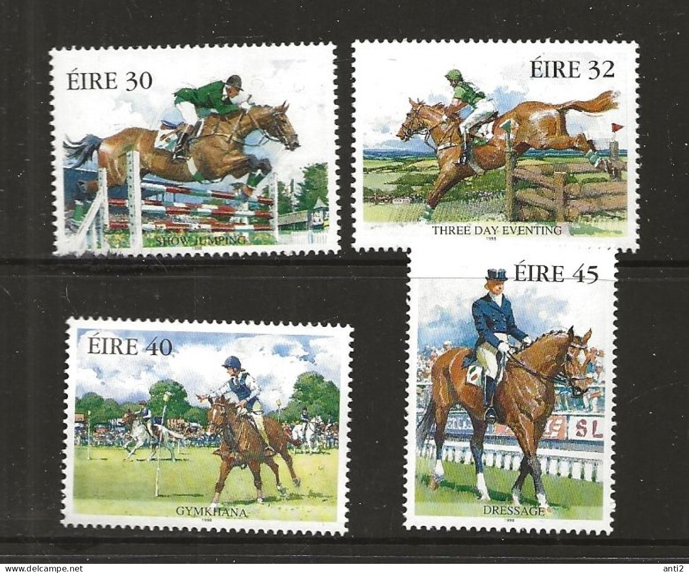 Ireland 1998 Equestrian Sport  Horses, Riding, .  MI 1059-1062  MNH(**) - Unused Stamps