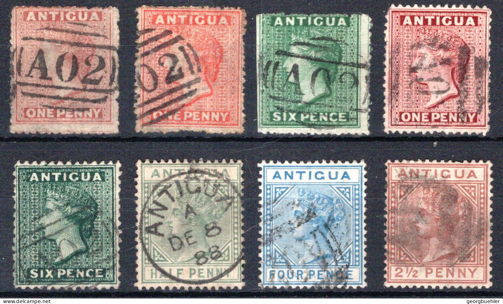 ANTIGUA, Michel No.: 2a/b USED, Cat. Value: 282€ - Other & Unclassified
