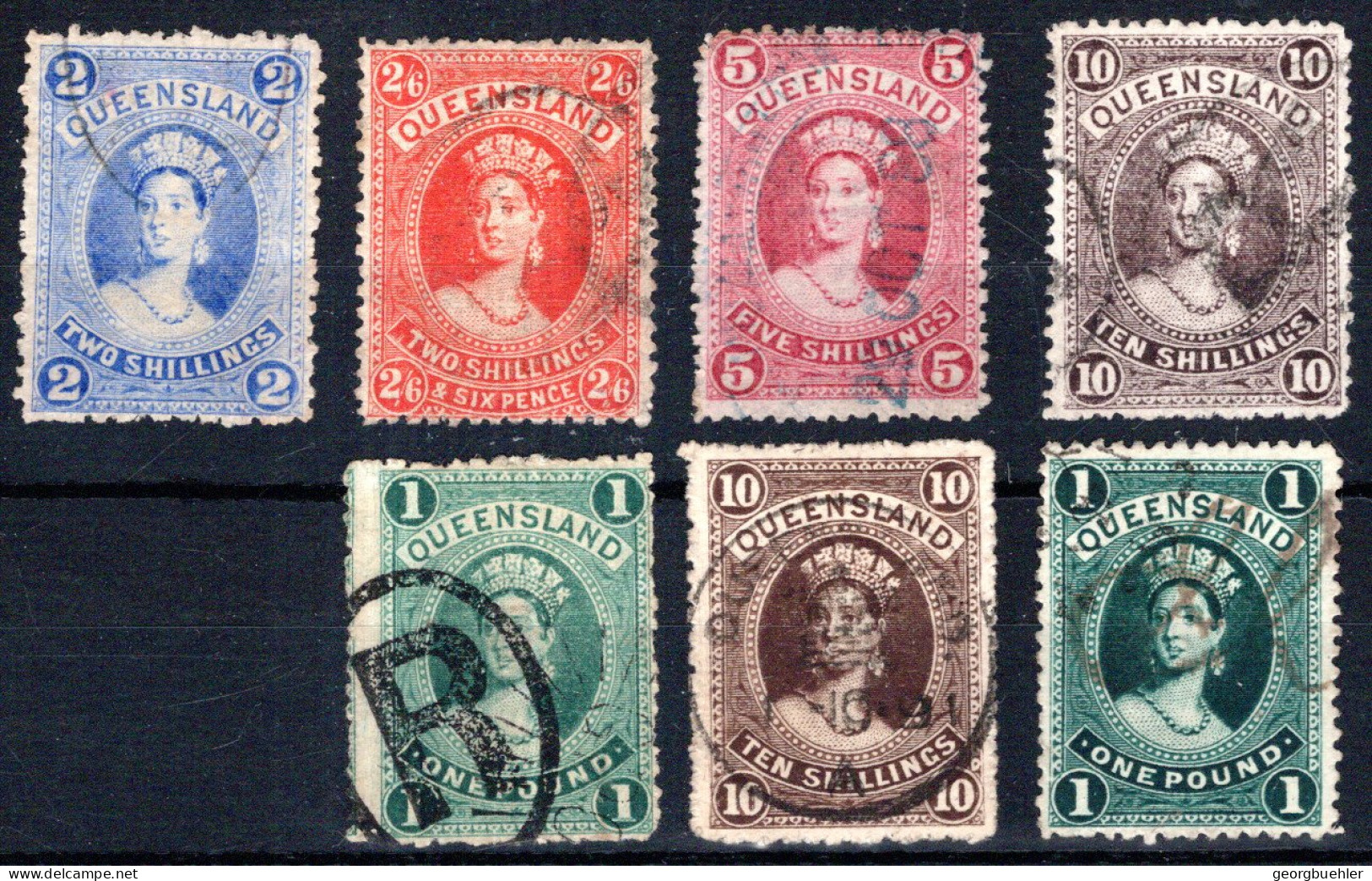 QUEENSLAND, Michel No.: 58-62 USED, Cat. Value: 485€ - Other & Unclassified
