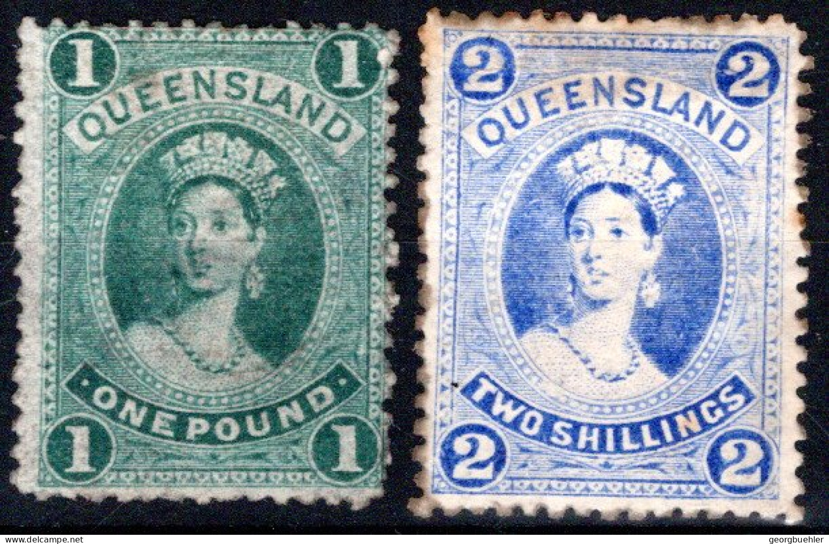 QUEENSLAND, Michel No.: 62-63 MH, Cat. Value: 460€ - Other & Unclassified