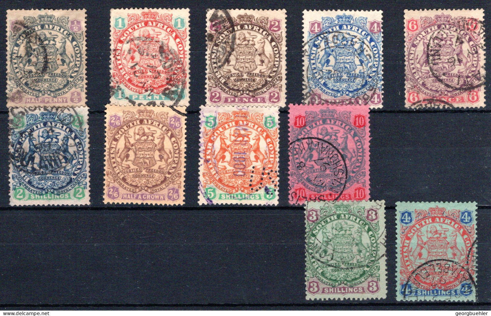 BRIT. SÜDAFRIKA-GESELLSCHAFT, Michel No.: 25-38II USED, Cat. Value: 260€ - Other