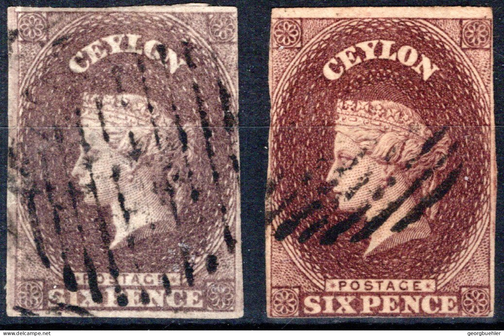 CEYLON, Michel No.: 6ya/b USED, Cat. Value: 950€ - Ceylon (...-1947)