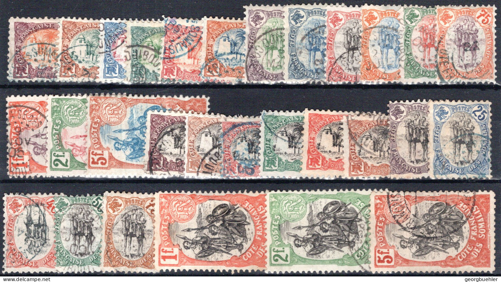 FRANZÖSISCHE SOMALIKÜSTE, Michel No.: 37-65 USED, Cat. Value: 310€ - Somalia (1960-...)