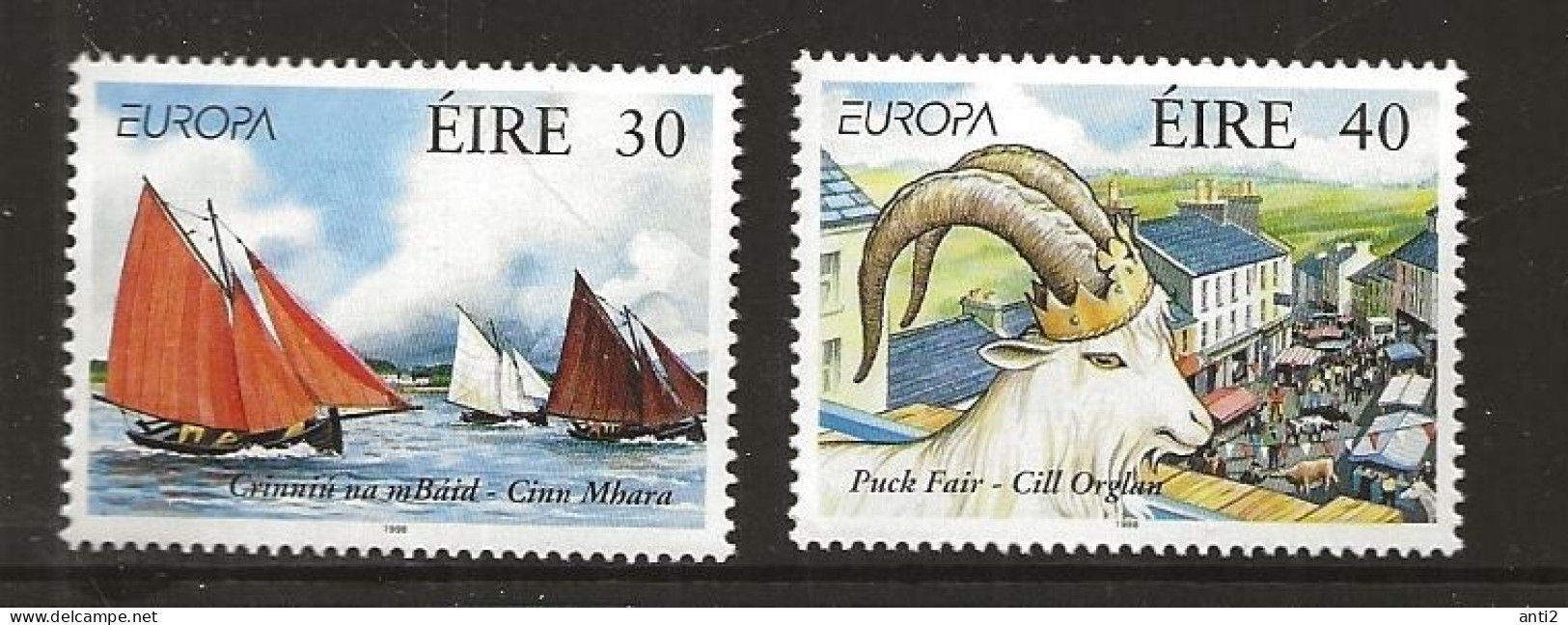 Ireland 1998   Europe: National Festivals And Holidays.  MI 1068-1069  MNH(**) - Unused Stamps