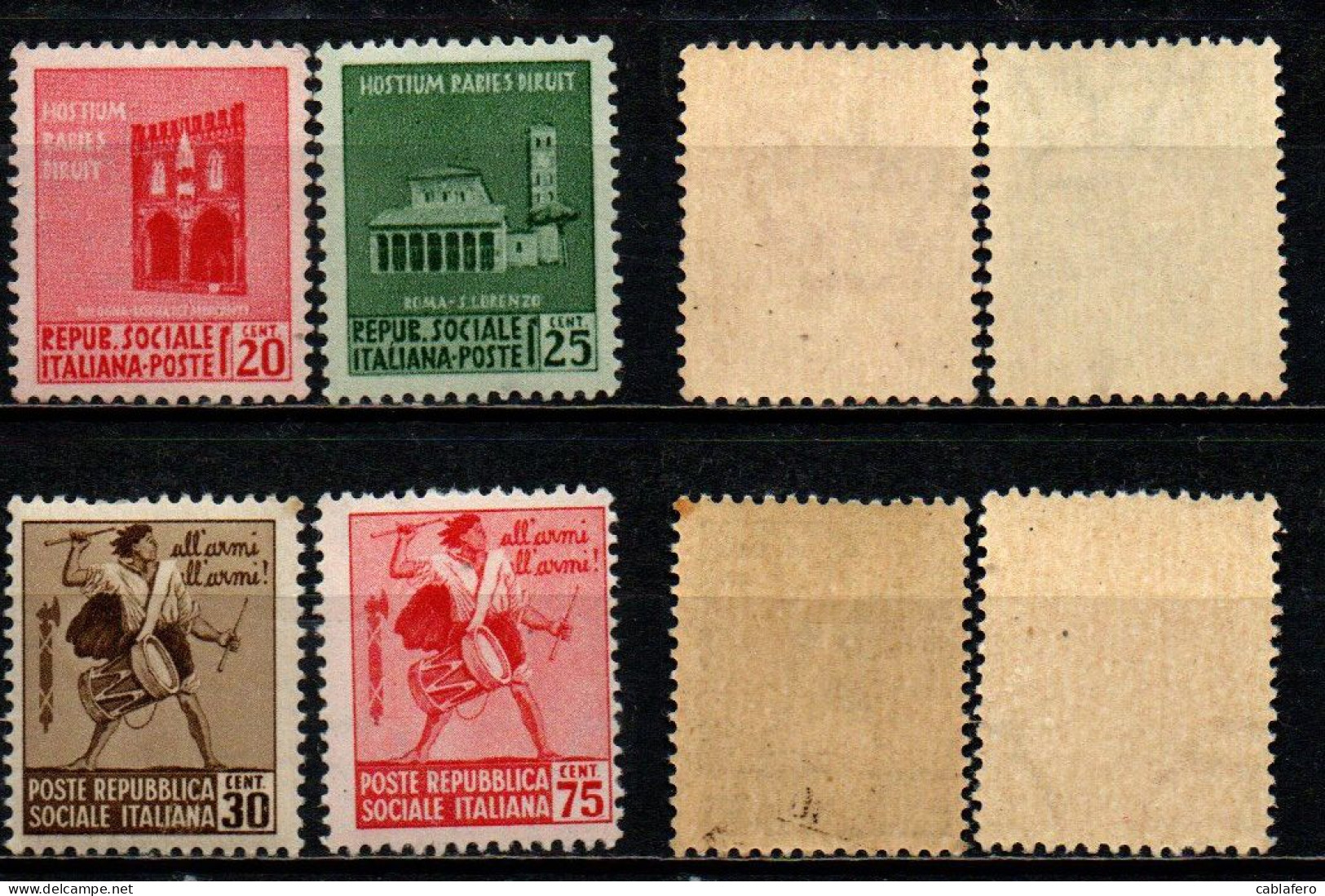 ITALIA RSI - 1944 - MONUMENTI DISTRUTTI - 1^ SERIE - MNH - Neufs