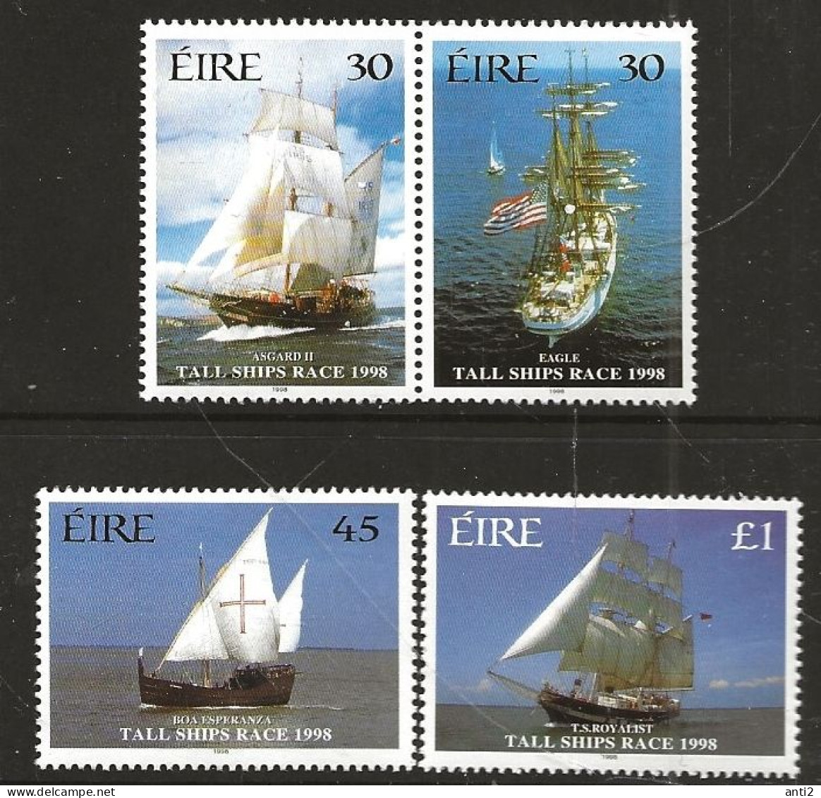 Ireland 1998   Sea Regatta For Tall Ships, Dublin MI 1084-1087  MNH(**) - Unused Stamps