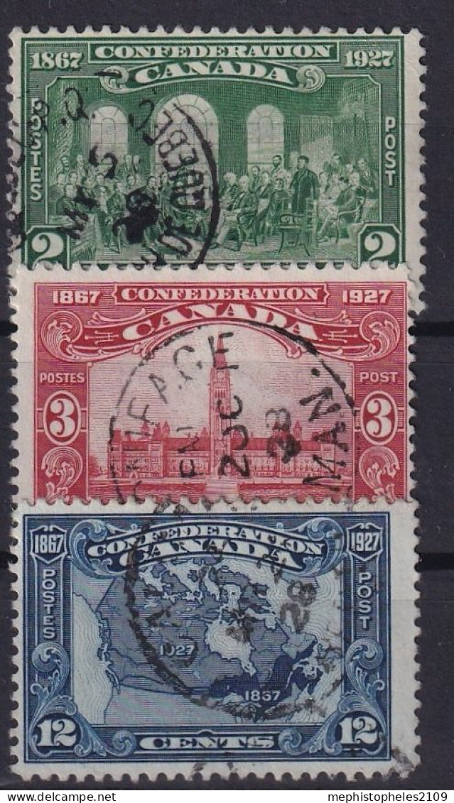 CANADA 1927 - Canceled - Sc# 142, 143, 145 - Usati