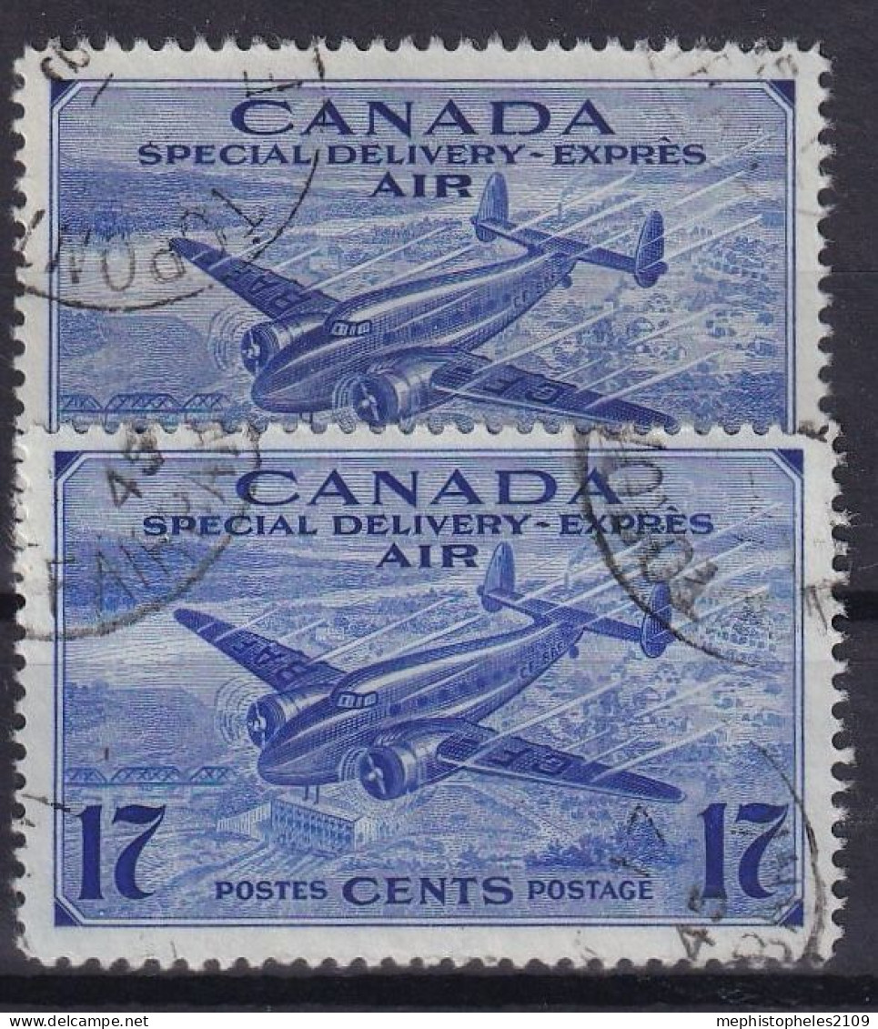 CANADA 1942/43 - Canceled  - Sc# CE1, CE2 - Special Delivery Air - Airmail: Special Delivery