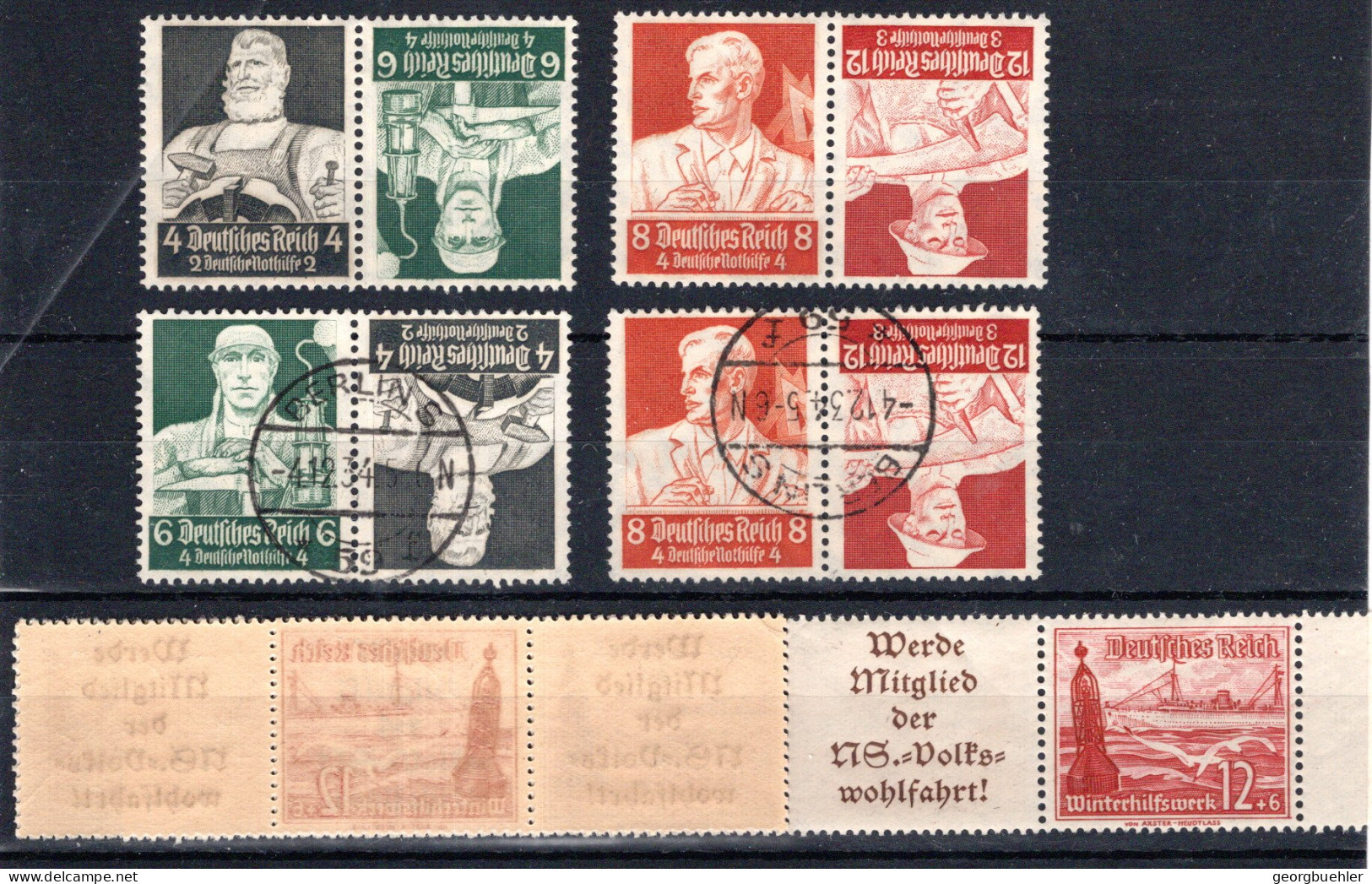 DEUTSCHES REICH-ZUSAMMENDRUCKE, Michel No.: K23-24 MNH, Cat. Value: 215€ - Sonstige & Ohne Zuordnung