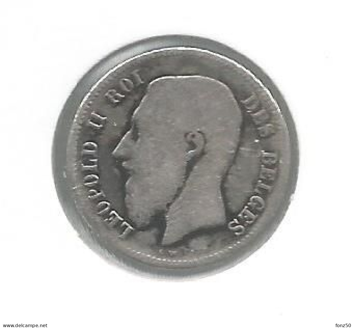 LEOPOLD II * 50 Cent 1866 Frans * Fraai * Nr 12571 - 50 Centimes