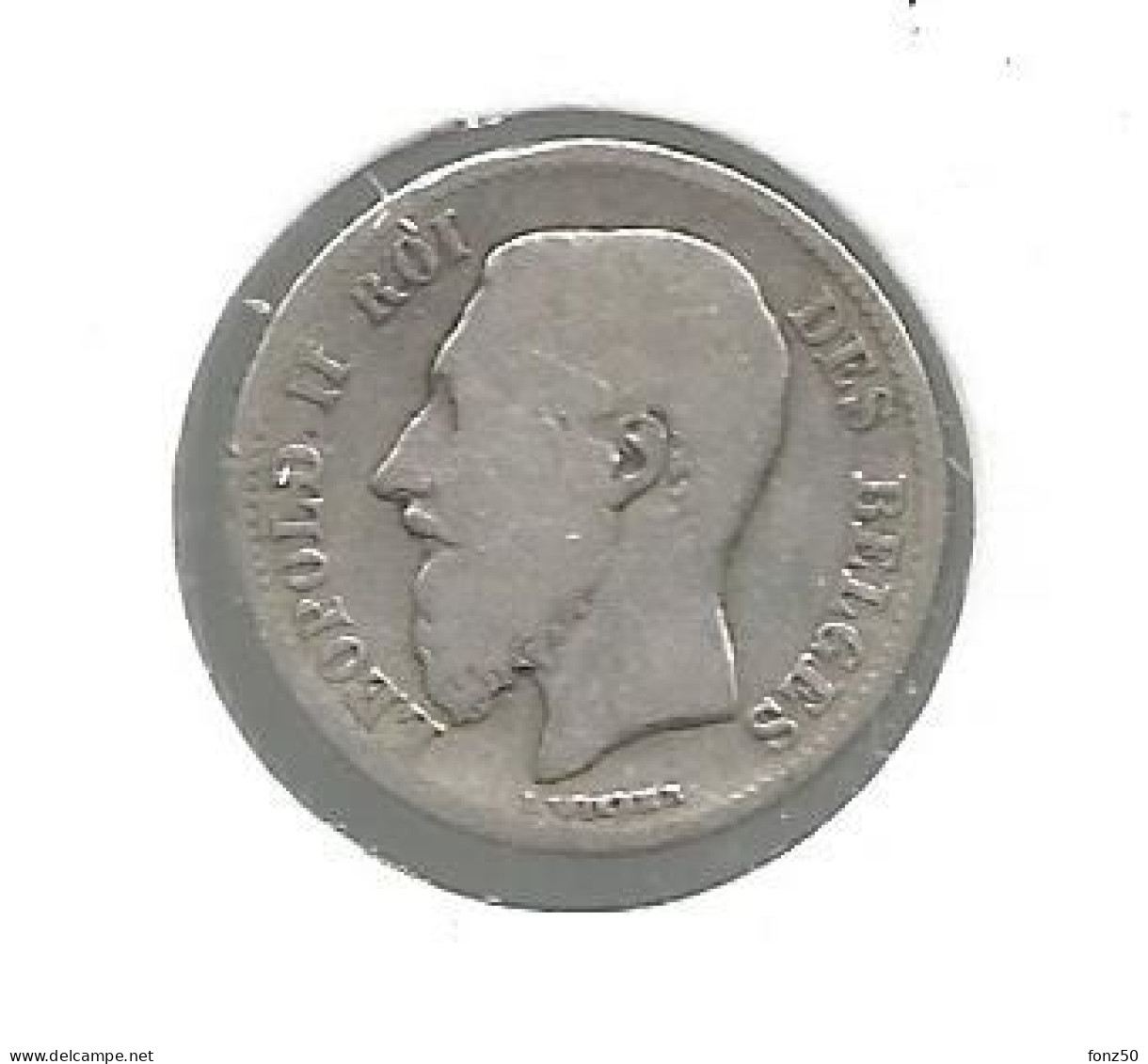 LEOPOLD II * 50 Cent 1886 Frans * Z.Fraai * Nr 12573 - 50 Cents