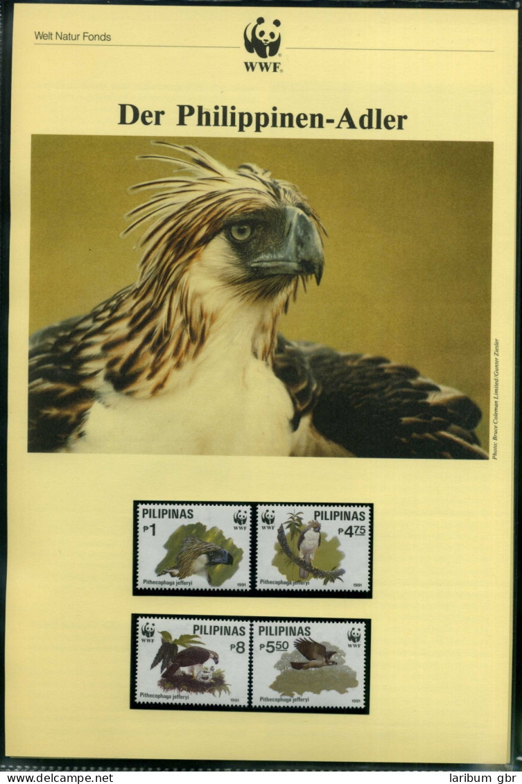 Philippinen 1991 WWF Komplettes Kapitel Postfrisch MK FDC Adler #GI321 - Philippines