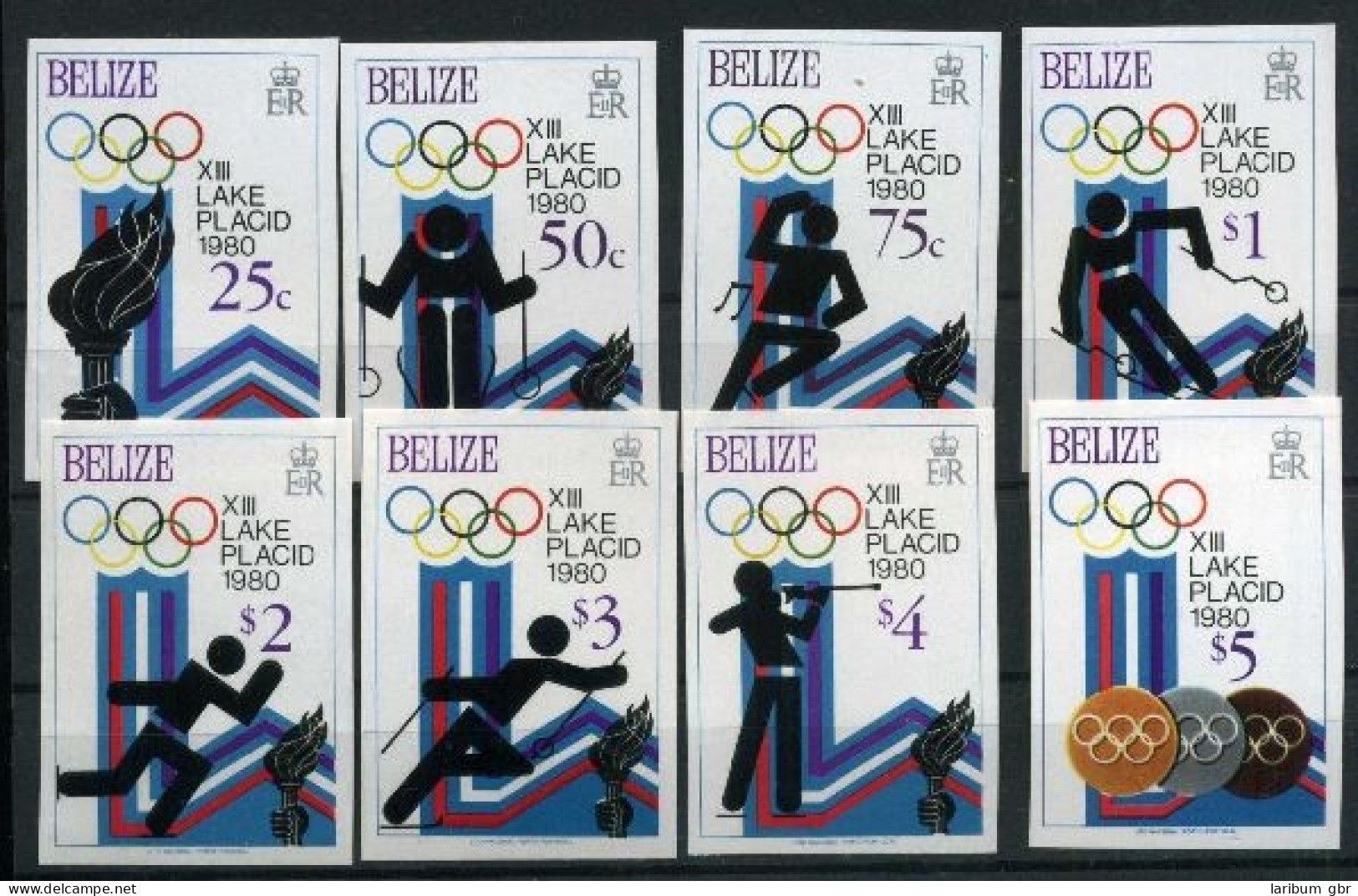 Belize 443-450 B Postfrisch Olympiade 1980 #JG697 - Belize (1973-...)