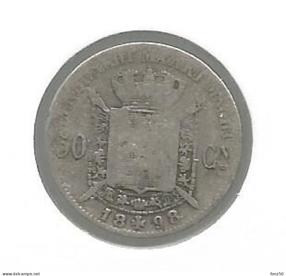 LEOPOLD II * 50 Cent 1898 Vlaams * Z.Fraai * Nr 11577 - 50 Cents