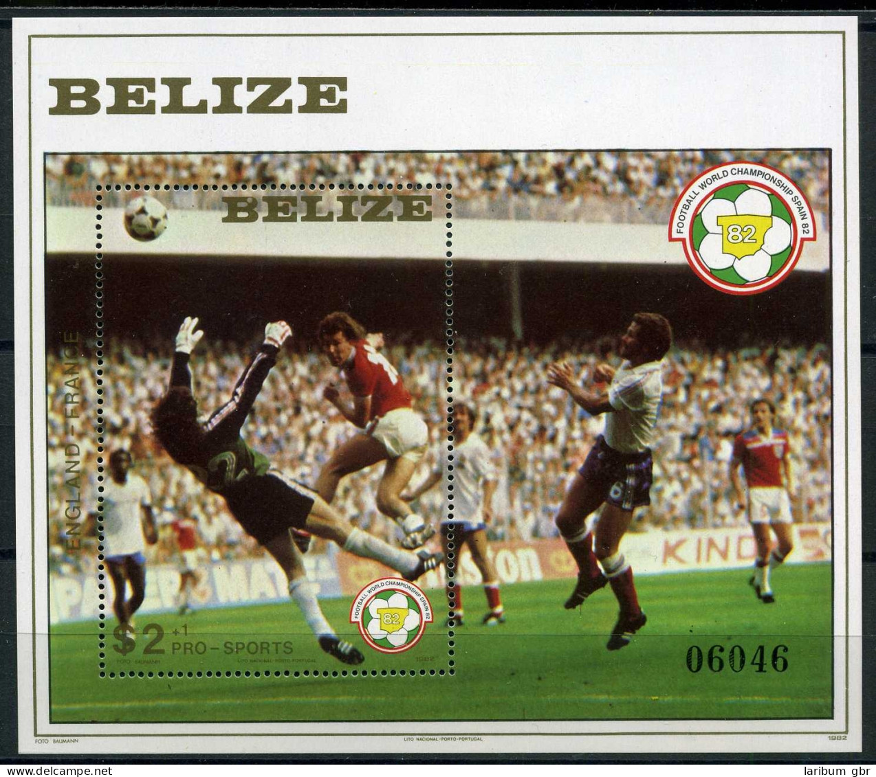 Belize Block 56 Postfrisch Fußball #GE524 - Belize (1973-...)