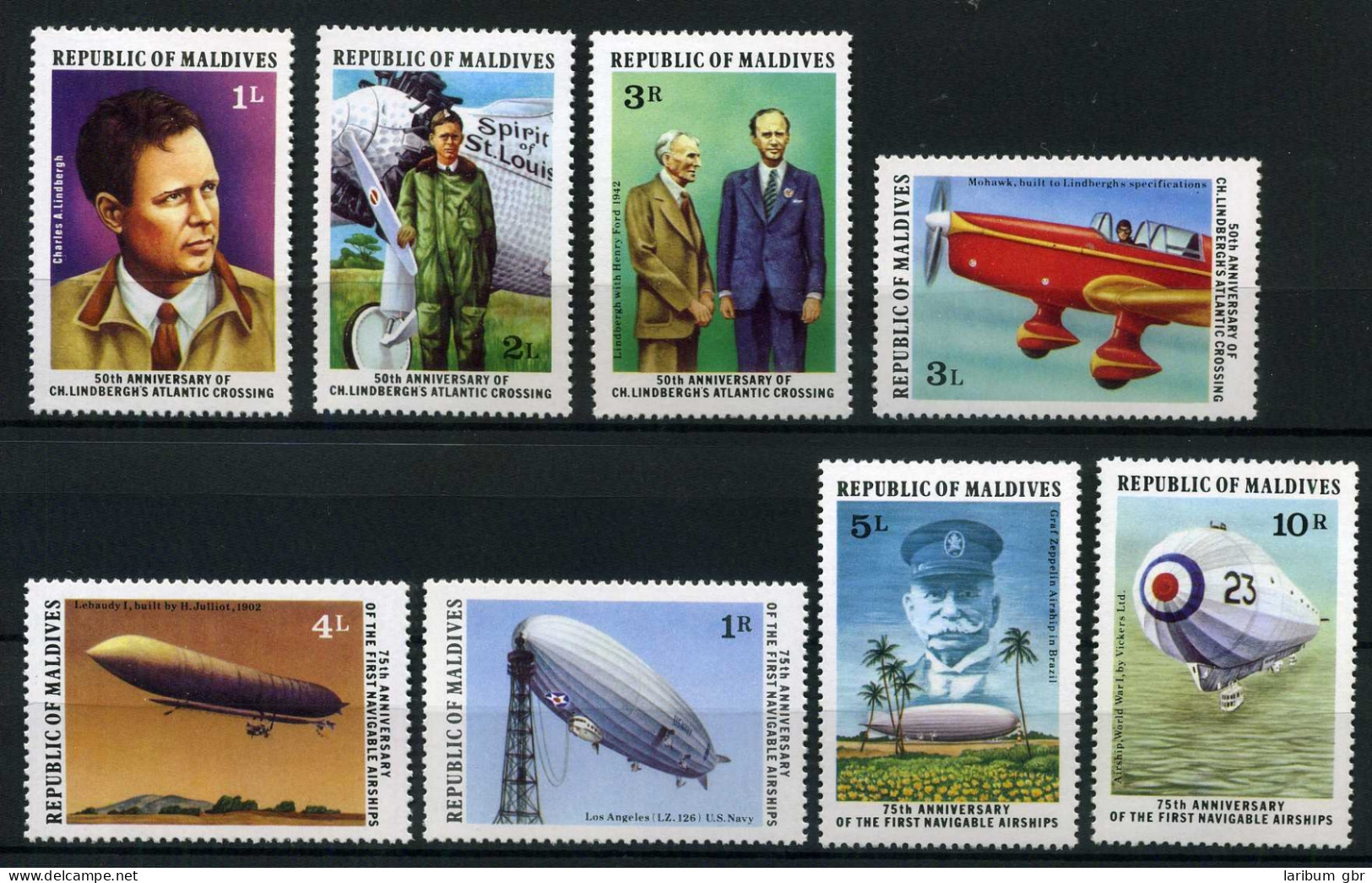 Malediven 721-28 Postfrisch Zeppelin #GO543 - Maldivas (1965-...)