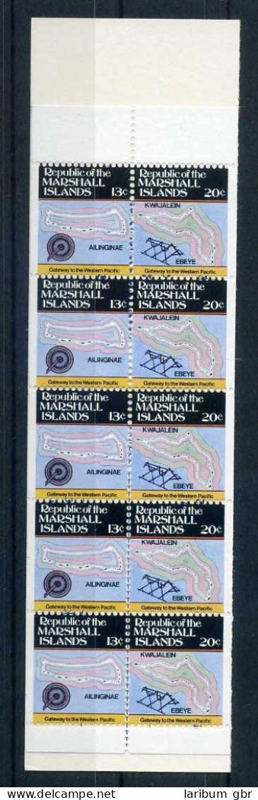 Marshall Inseln Markenheftchen Mit 9D + 10D Postfrisch Inselkarten #JT635 - Marshallinseln