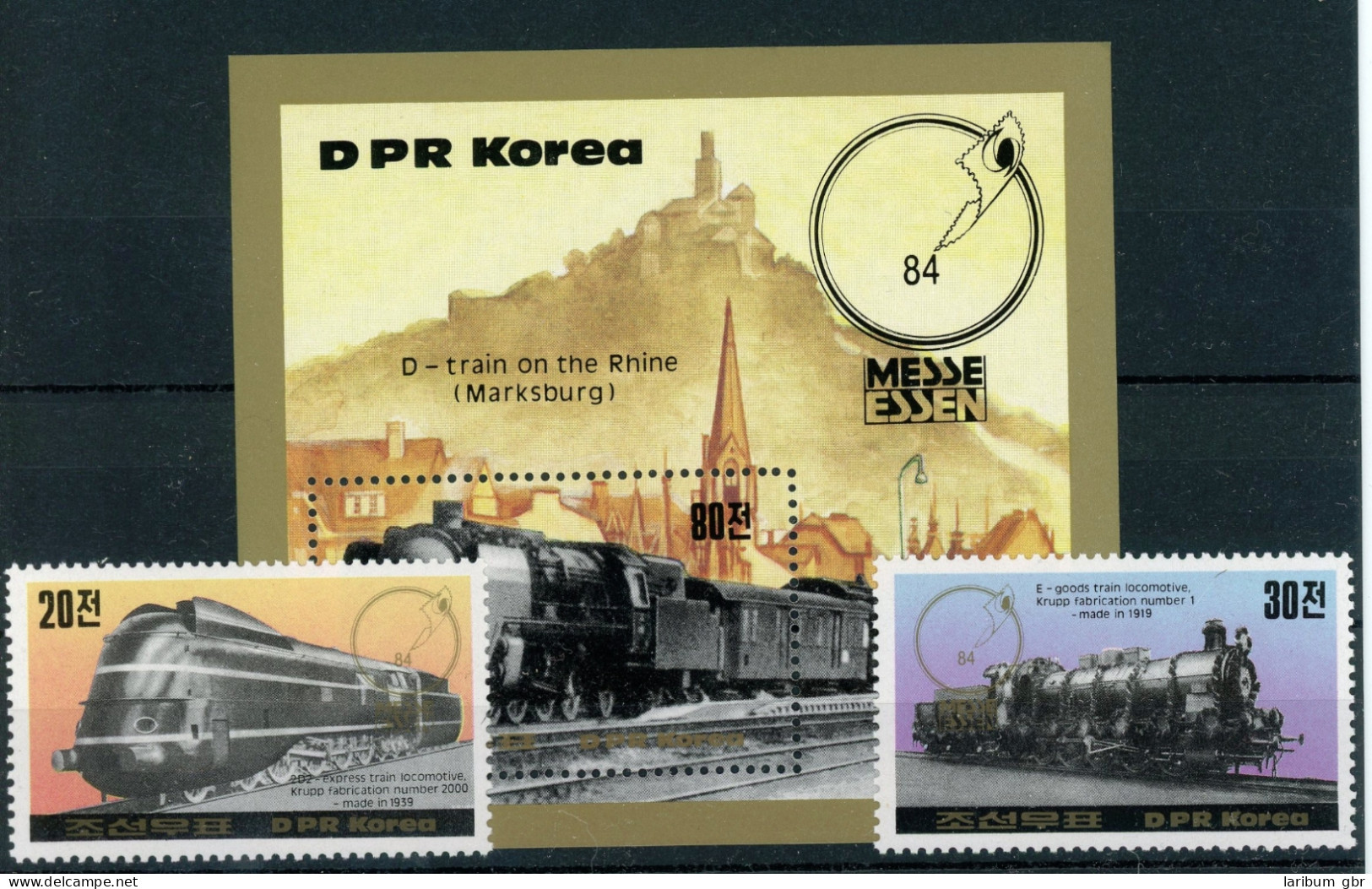 Korea Nord 2465-2466 + Block 177 Postfrisch Eisenbahn #IU775 - Corée (...-1945)