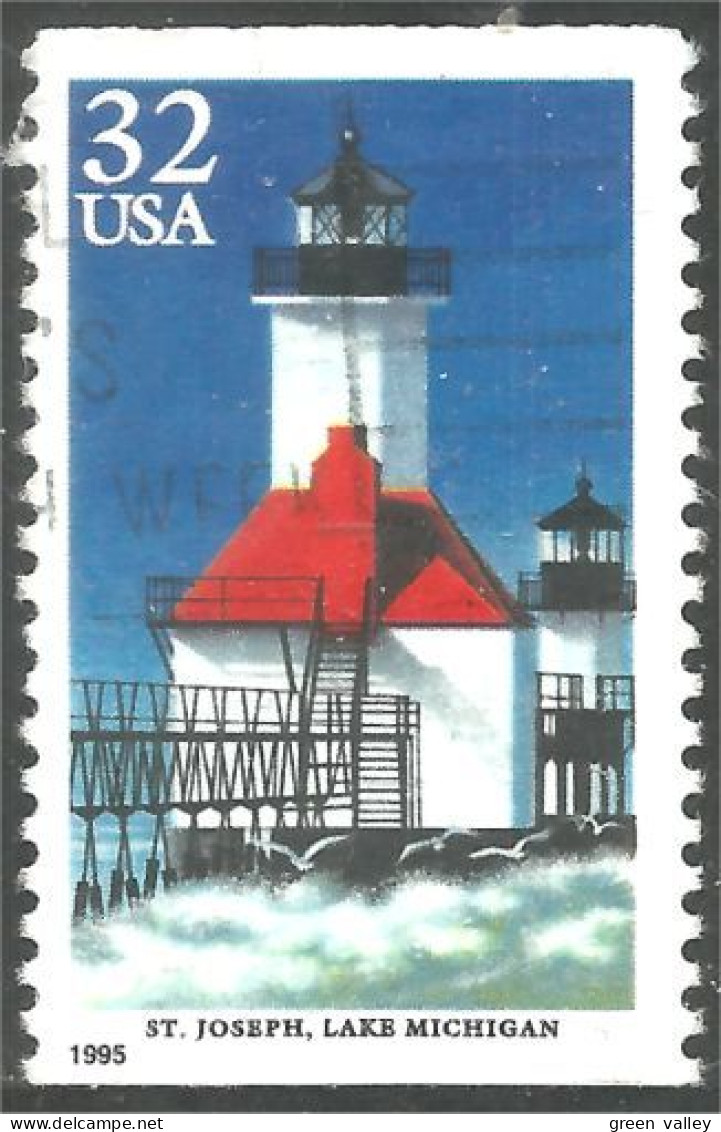 XW01-0557 USA 1995 Phare St Joseph Lighthouse Faro Lichtturm Vuurtoren Farol - Oblitérés