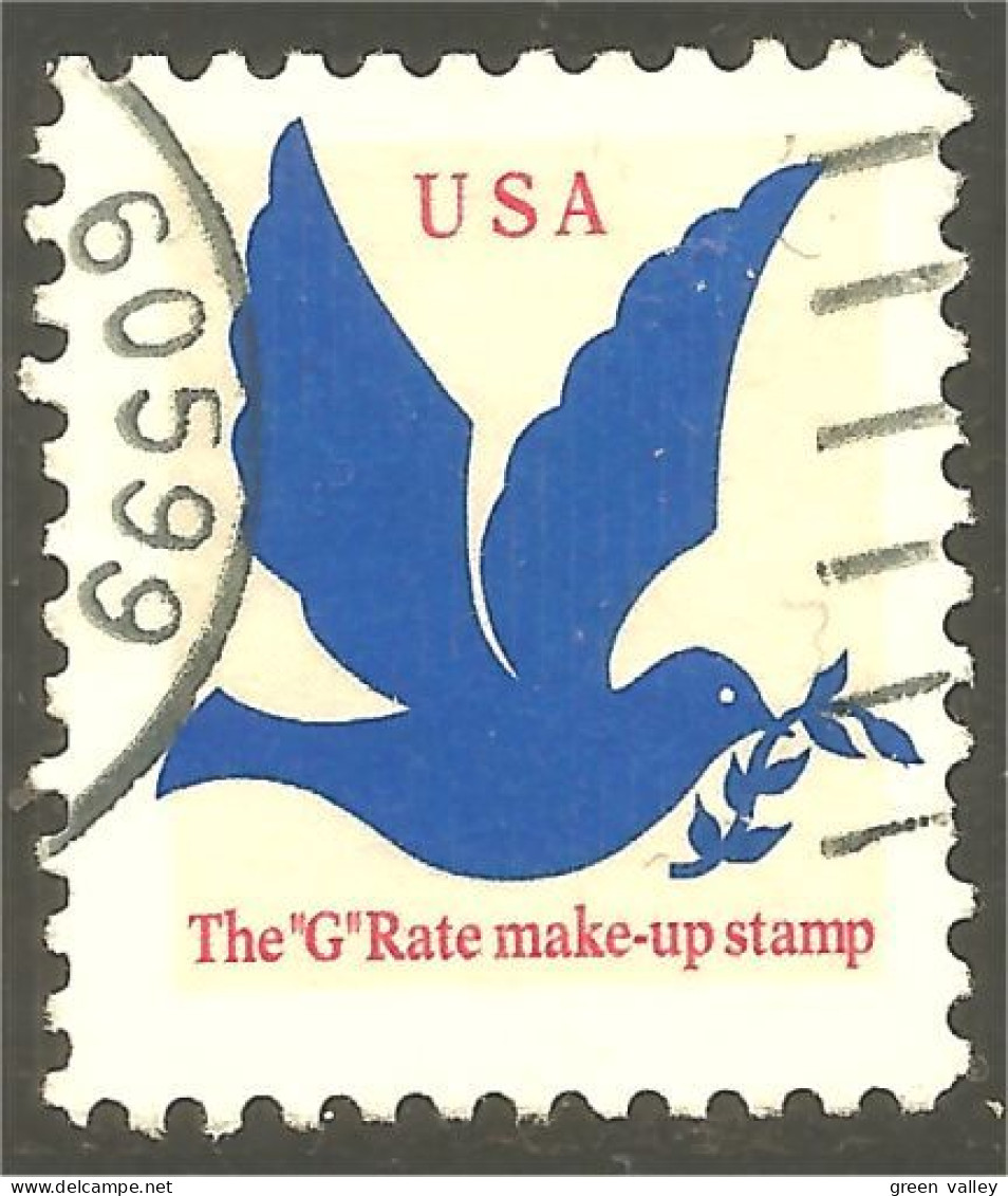 XW01-0503 USA 1994 G-stamp Colombe Dove Paloma Taube Bright Blue Bleu Clair - Usati