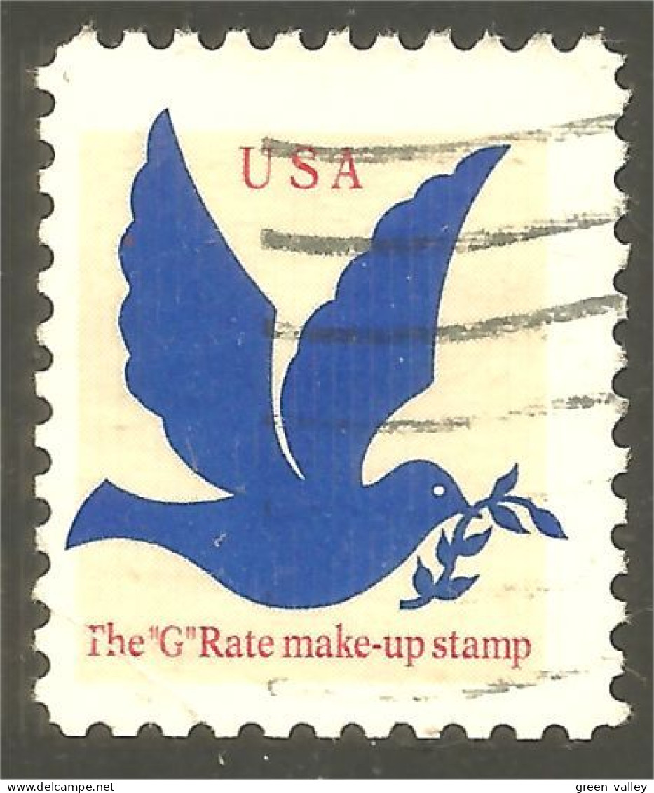 XW01-0502 USA 1994 G-stamp Colombe Dove Paloma Taube Bright Blue Bleu Clair - Usados