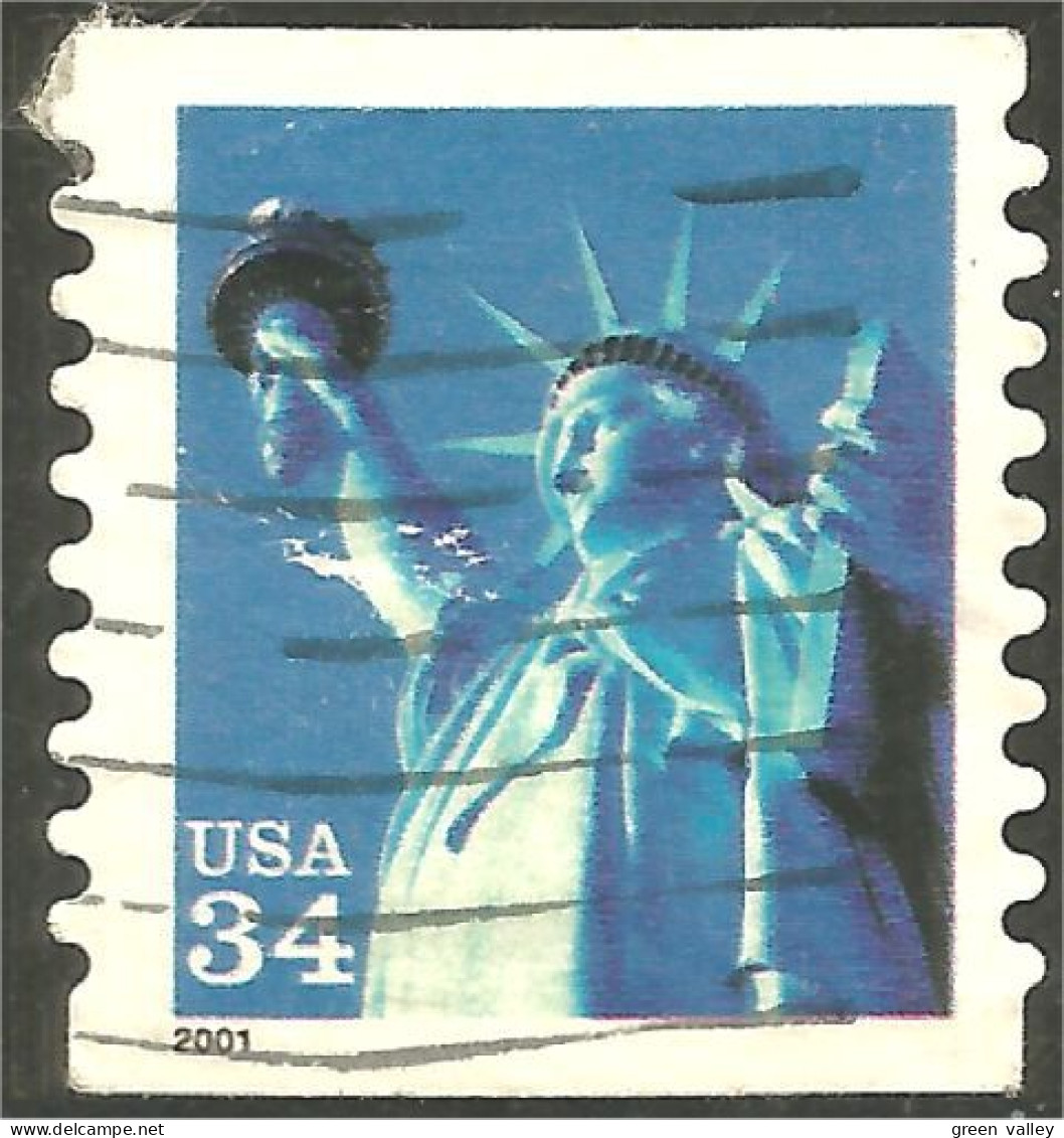 XW01-0469 USA 2001 Statue Of Liberty Liberté Coil Roulette - Gebruikt