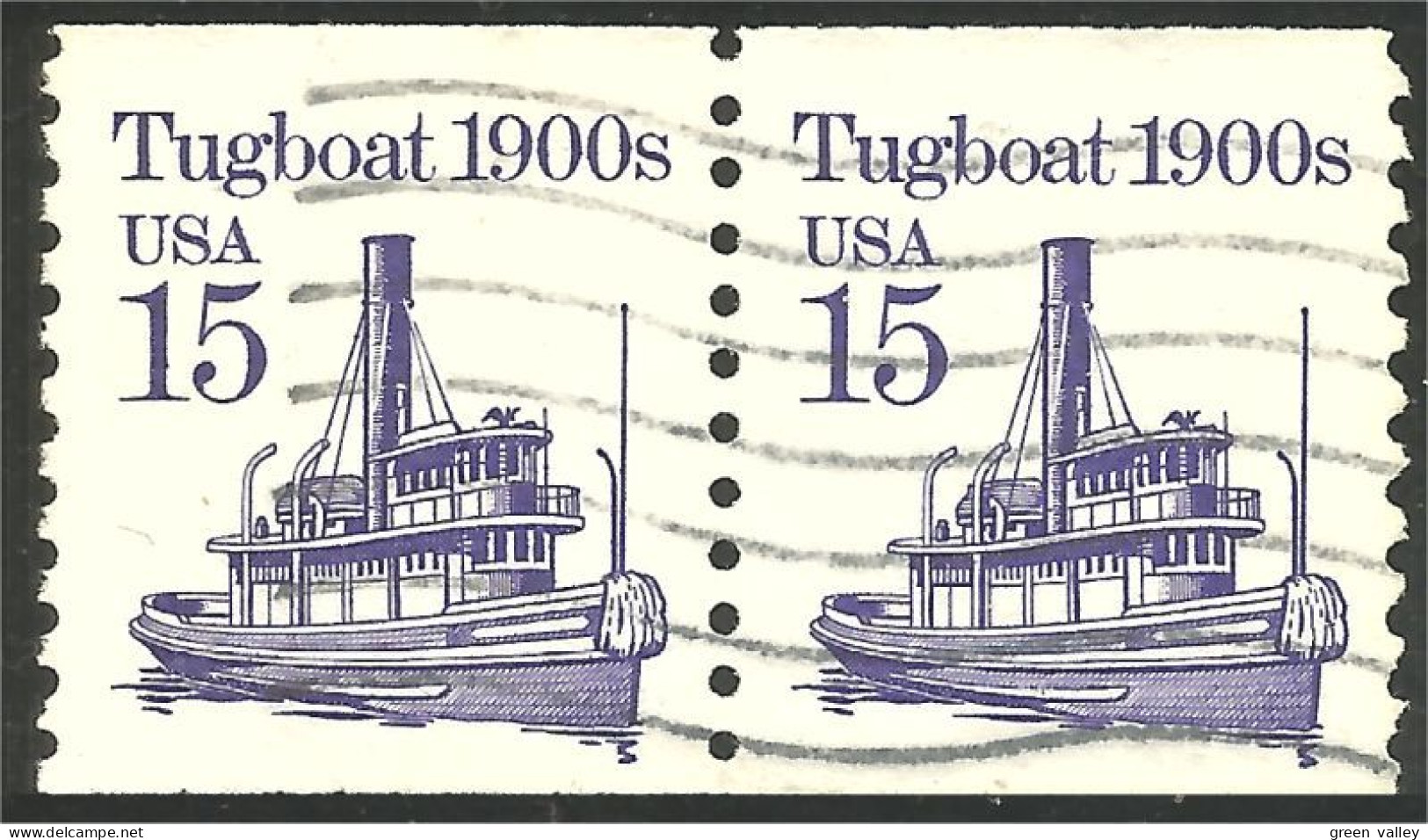 XW01-0414 USA Bateau Boat Tugboat Remorqueur Roulette Coil Pair - Tiras Cómicas & Múltiples