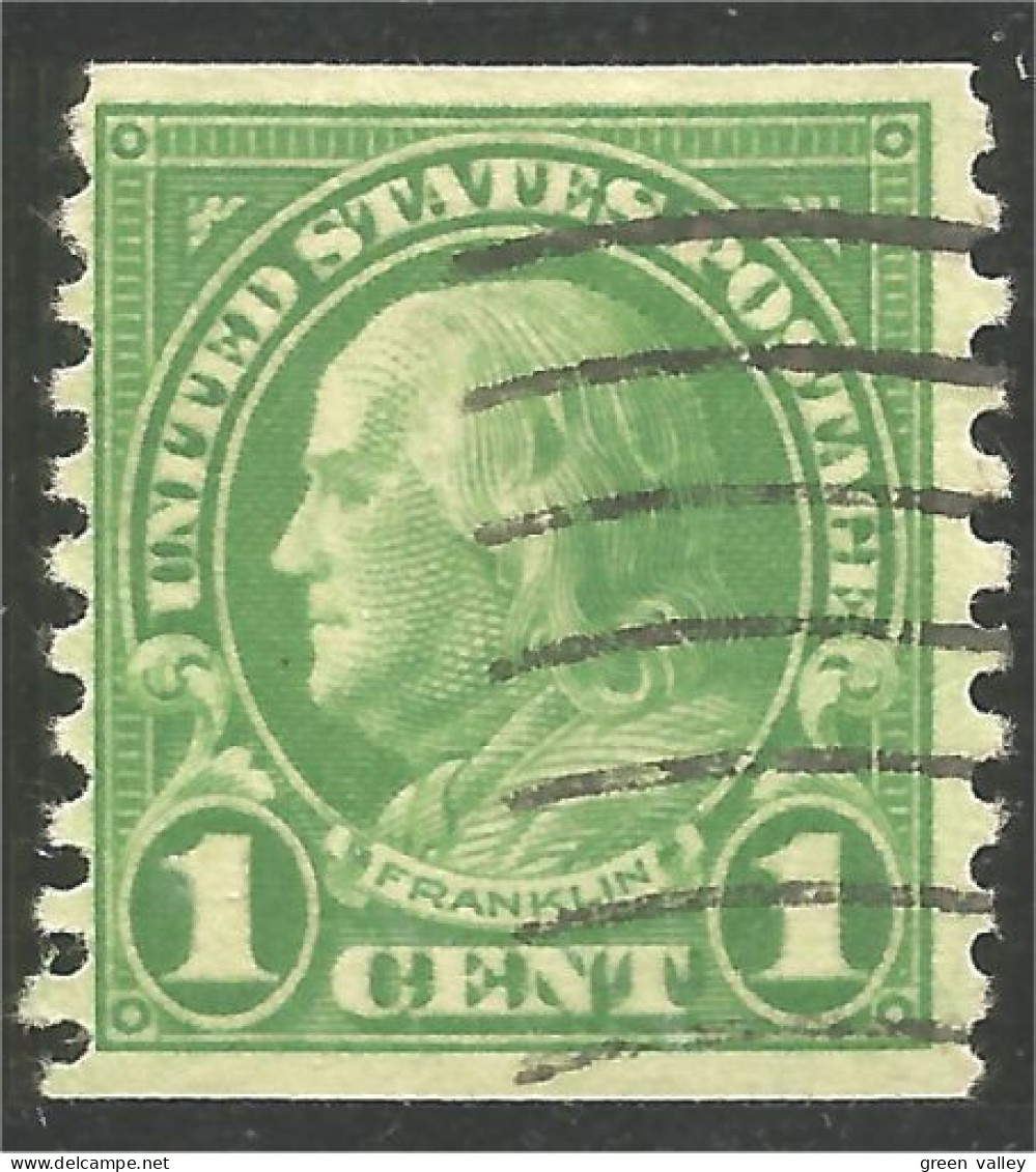 XW01-0370 USA President Benjamin Franklin 1c Vert Green Roulette Coil - Coils & Coil Singles