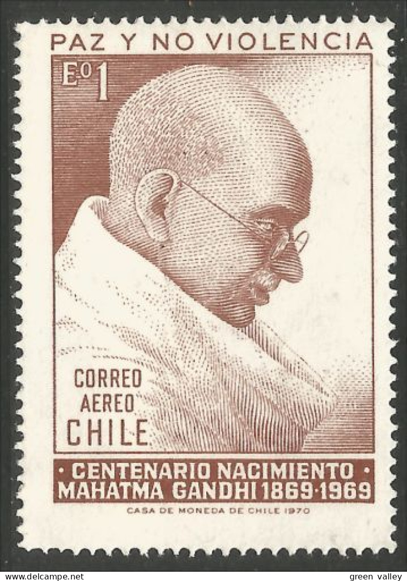 XW01-0069 Chile Mahatma Gandhi Prix Nobel Paix Peace Prize MNH ** Neuf SC  - Mahatma Gandhi