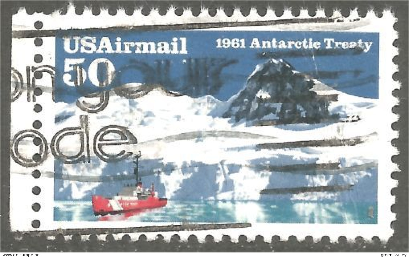 XW01-0638 USA 1991 Antarctic Treaty Traité Antarctique Bateau Boat Ship Schiff - 3a. 1961-… Oblitérés