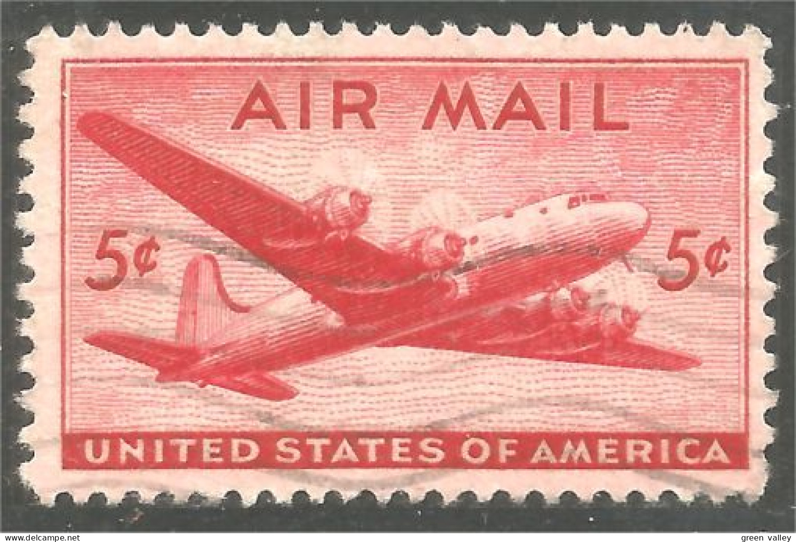 XW01-0610 USA 1946 DC-4 Skymaster 5c Avion Airplane Flugzeug Aereo - 2a. 1941-1960 Used