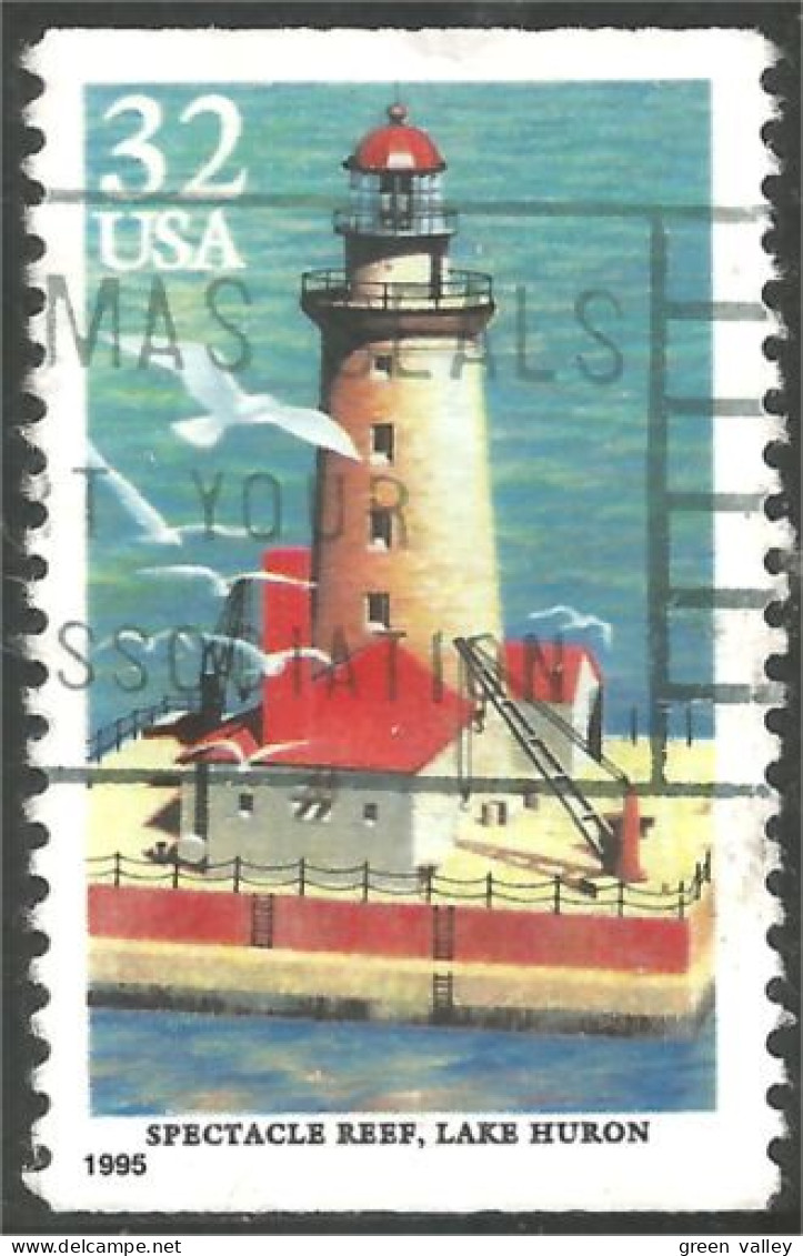 XW01-0569 USA 1995 Phare Spectacle Reef Lighthouse Faro Lichtturm Vuurtoren Farol - Used Stamps