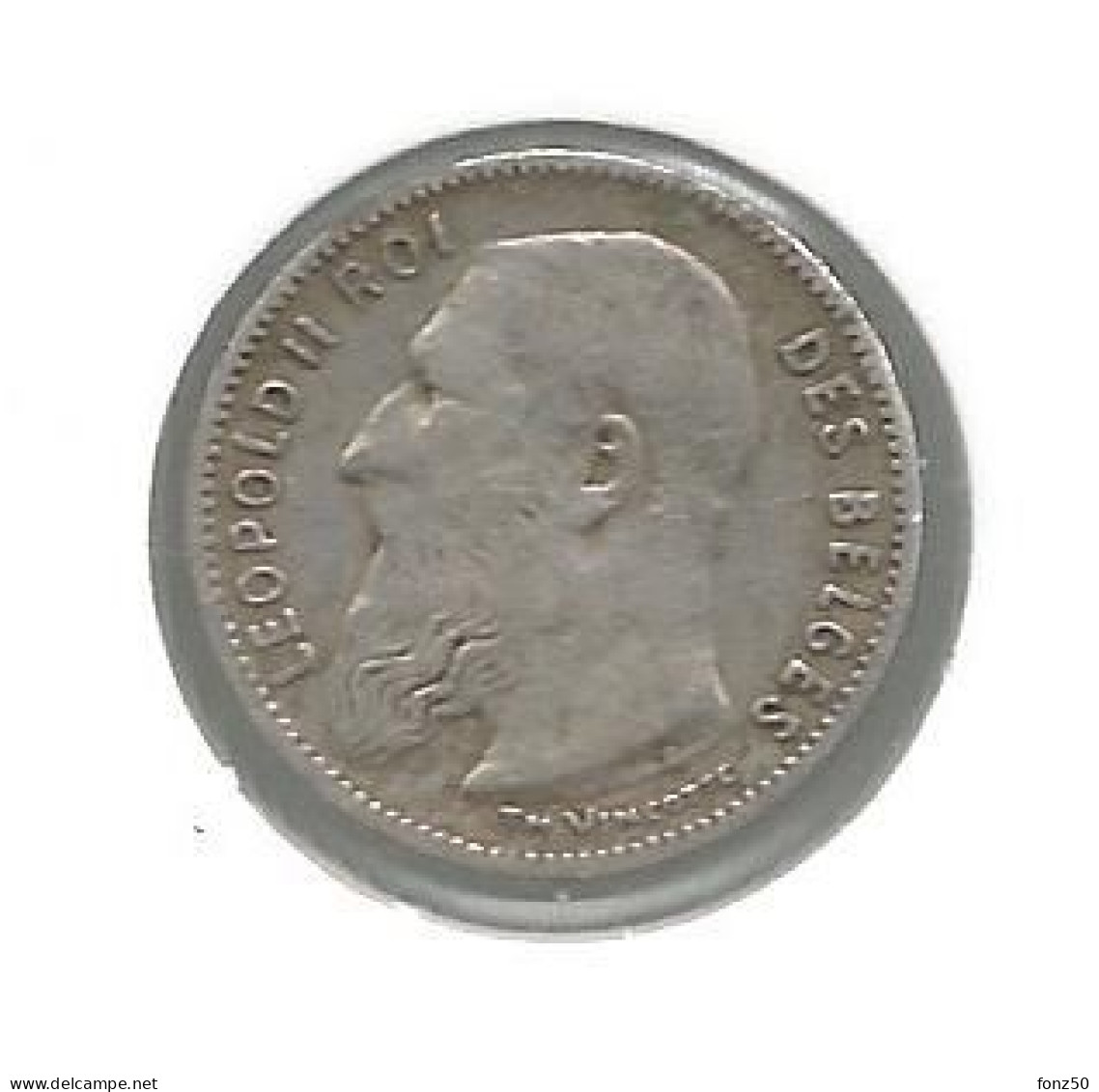 LEOPOLD II * 50 Cent 1907 Frans  Zonder Punt * Prachtig * Nr 12588 - 50 Cent