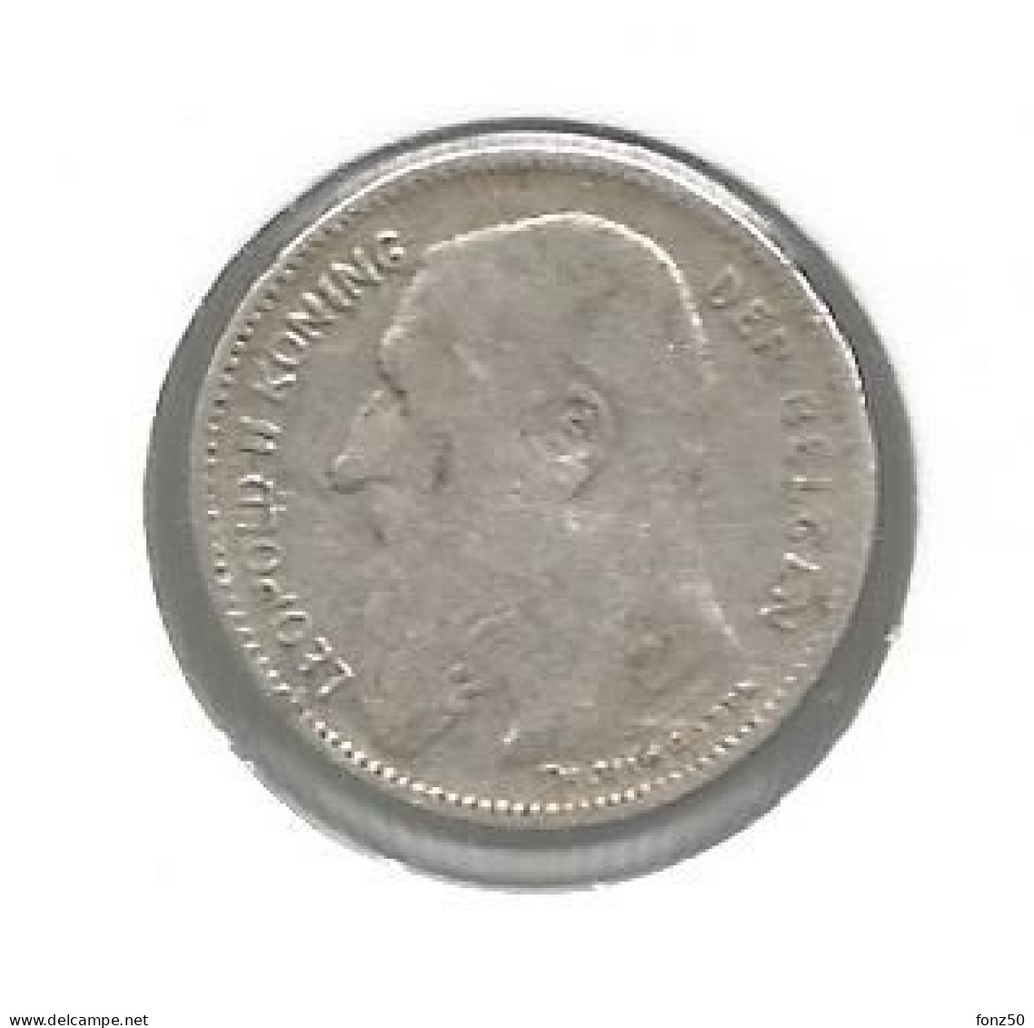 LEOPOLD 2 * 50 Cent 1909 Vlaams  Met Punt * Z.Fraai * Nr 12604 - 50 Centimes