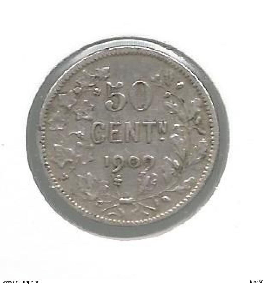 LEOPOLD 2 * 50 Cent 1909 Vlaams  Met Punt * Z.Fraai * Nr 12605 - 50 Centimes