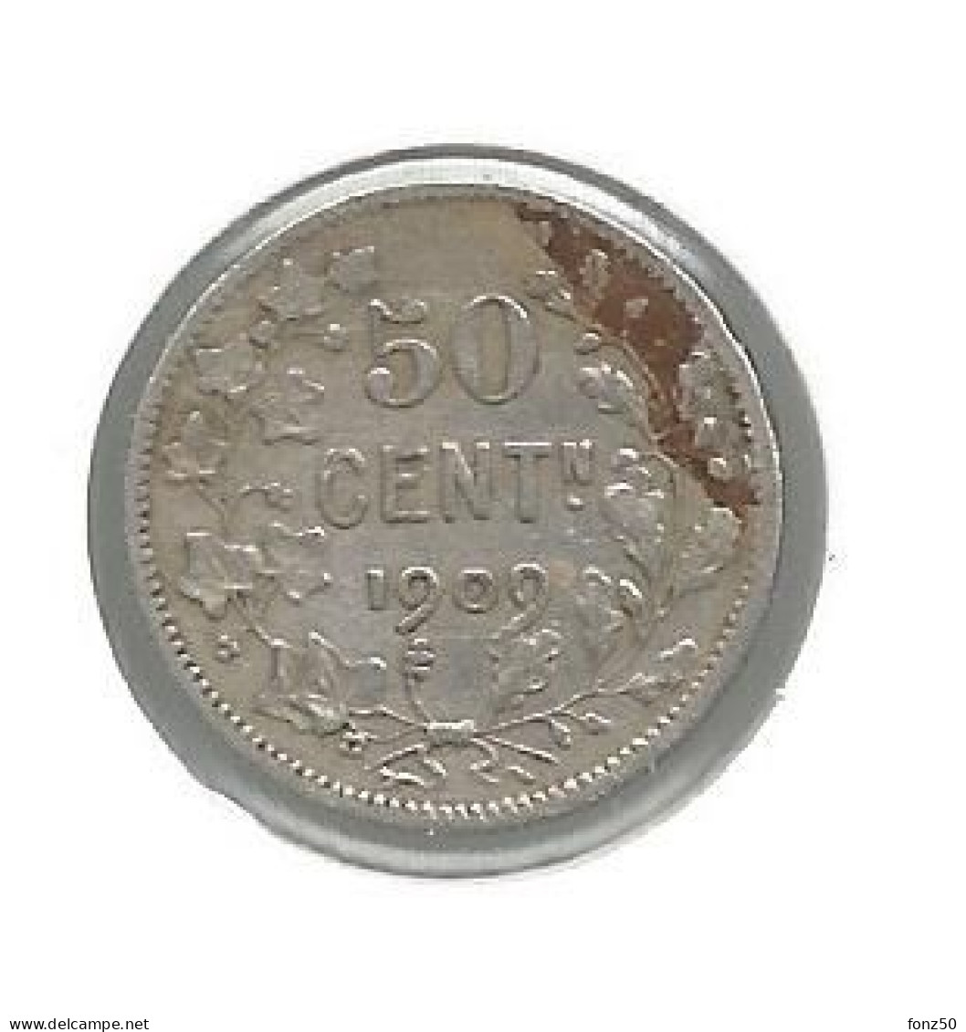 LEOPOLD 2 * 50 Cent 1909 Vlaams  Met Punt * Z.Fraai * Nr 12606 - 50 Centimes