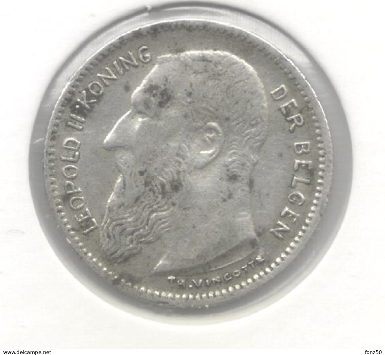 LEOPOLD 2 * 50 Cent 1909 Vlaams  Met Punt * Z.Fraai / Prachtig * Nr 11195 - 50 Cent