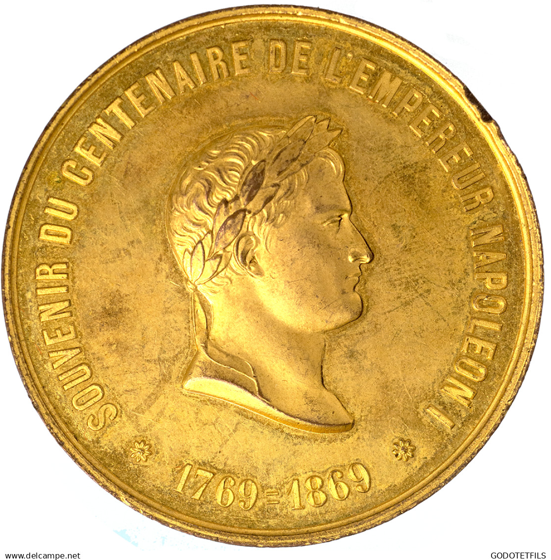 Médaille Centenaire De La Naissance De Napoléon Ier 1769-1869 - Monarchia / Nobiltà