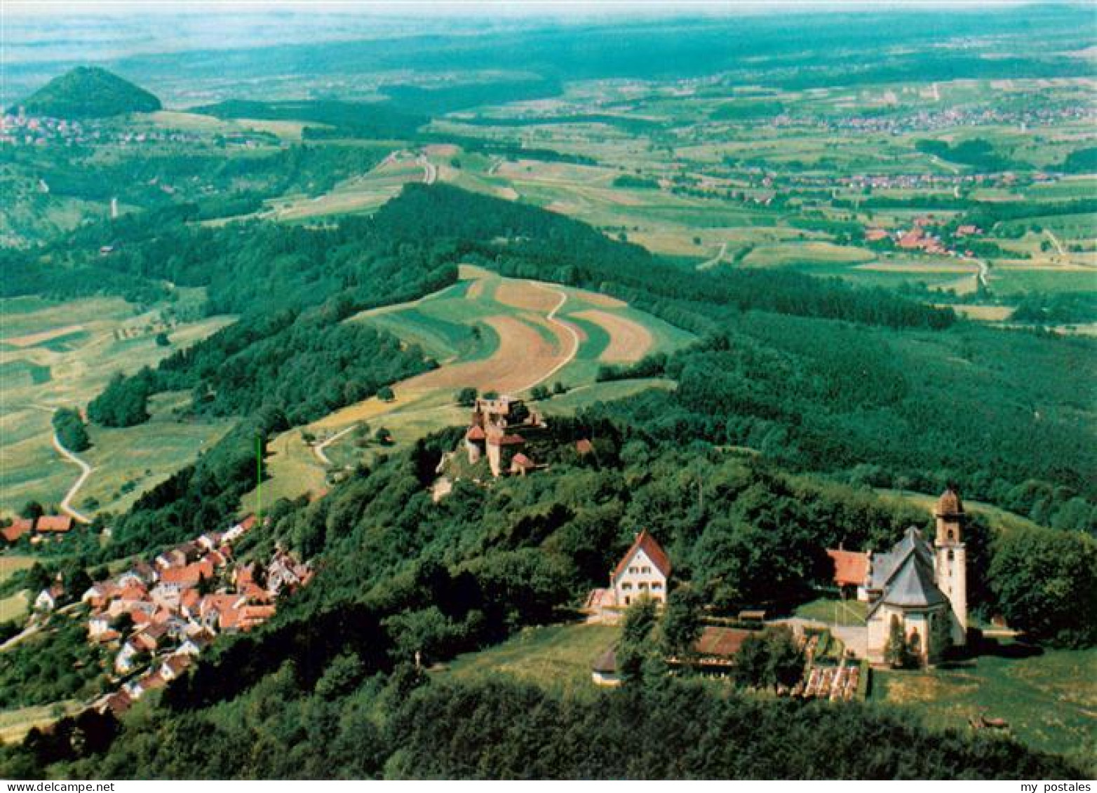 73958025 Hohenrechberg_Schwaebisch_Gmuend Fliegeraufnahme Mit Wallfahrtskirche U - Schwaebisch Gmünd