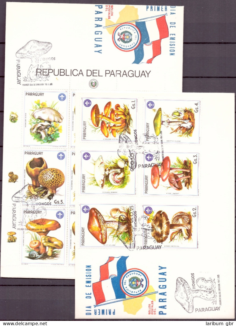 Paraguay Mit Kleinb. 3835-3841 + KB Pilze Ersttagesbrief/FDC #IJ011 - Paraguay