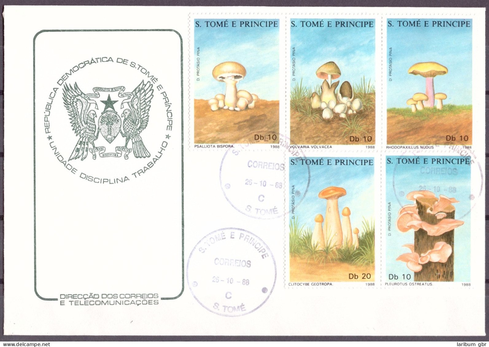 Sao Tome E Principe 1043-47 Pilze Ersttagesbrief/FDC #IF483 - Sao Tome Et Principe