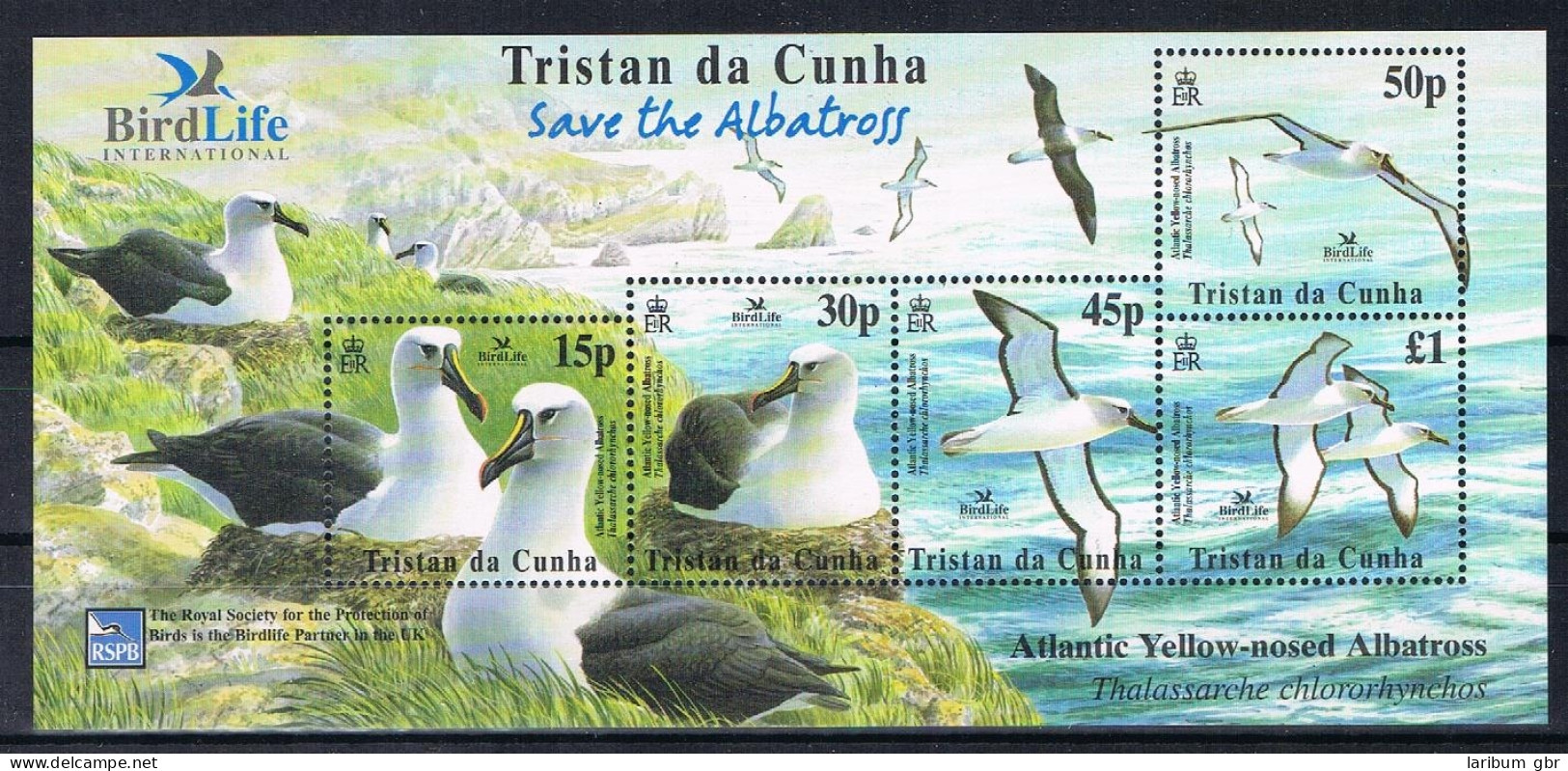 Tristan Da Cunha Block 45 Postfrisch Vögel, Seevögel #JD249 - Ascension