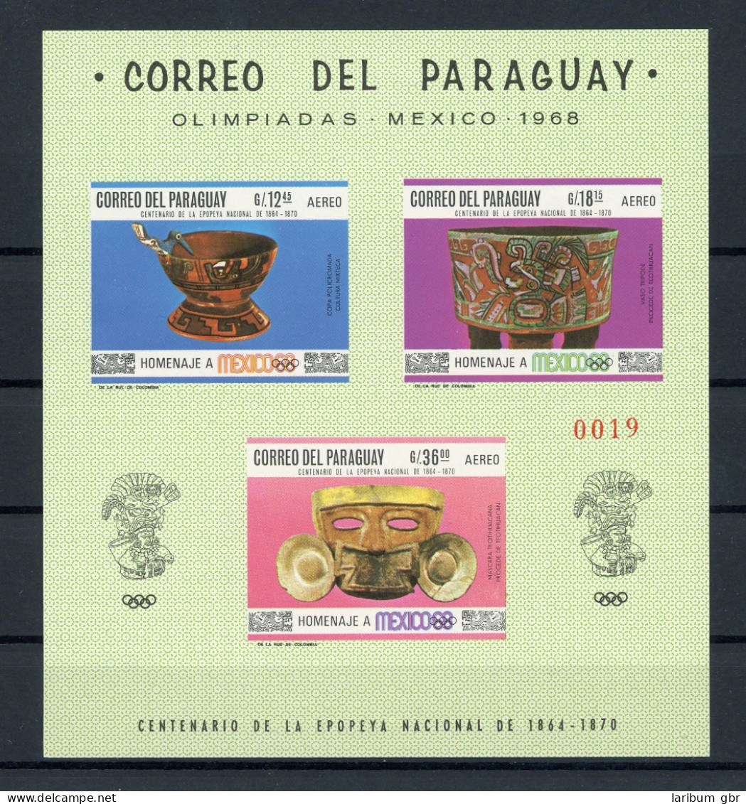Paraguay Block 108 Postfrisch Olympia #HL446 - Paraguay