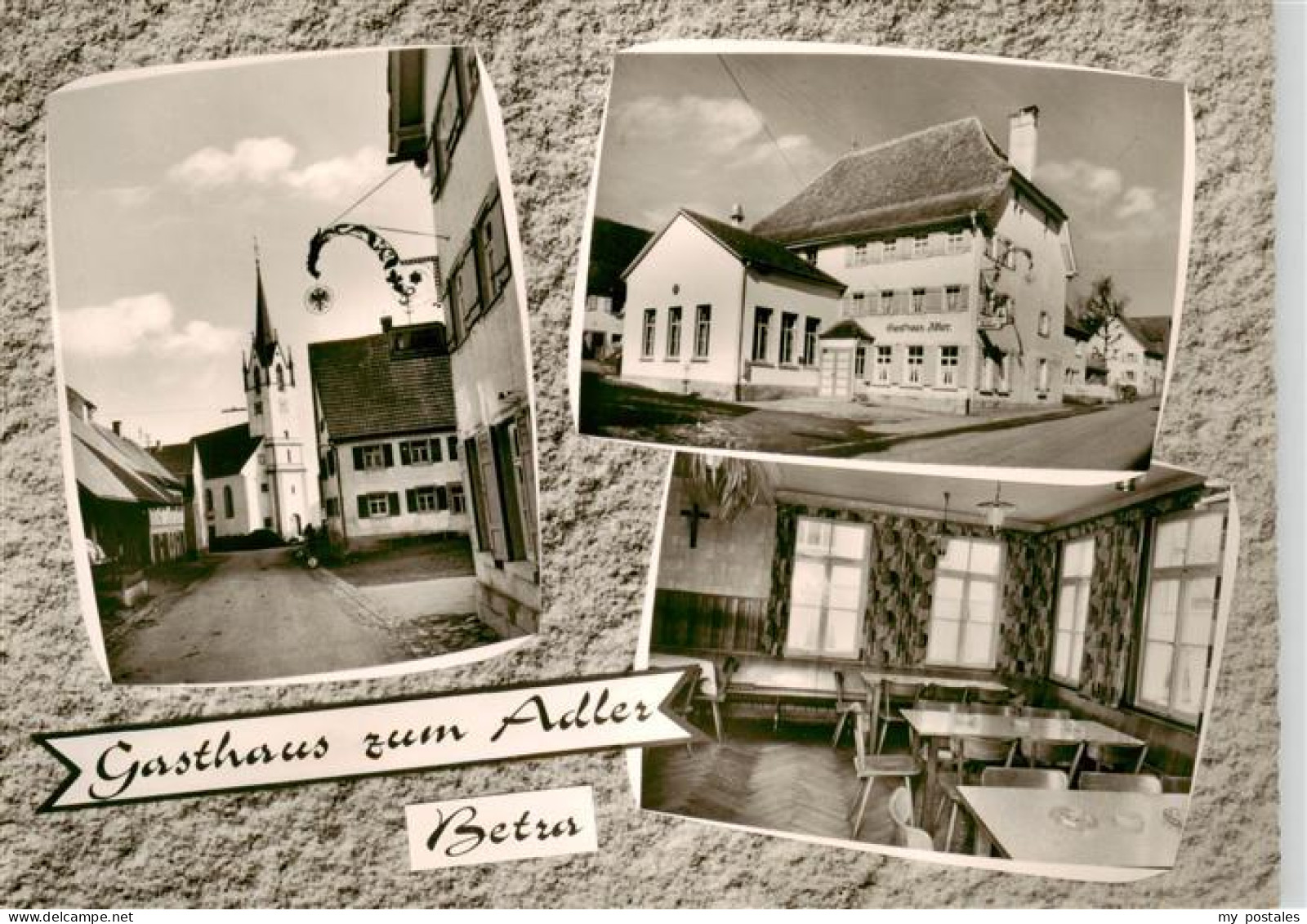 73877917 Betra Horb Neckar Gasthaus Zum Adler Gastraum Blick Zur Kirche  - Horb